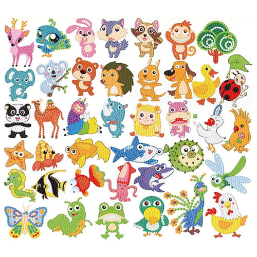 40 Pegatinas De Dibujos Animados Infantiles De Juguete