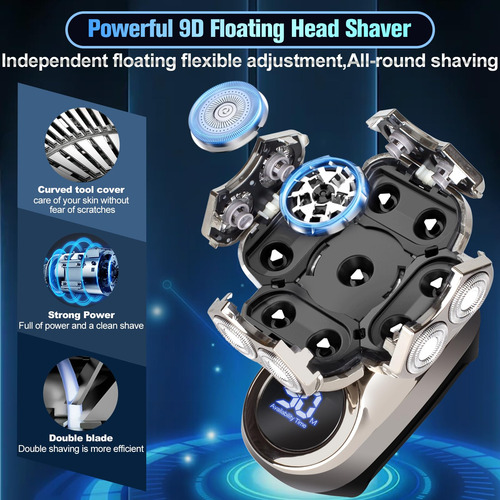 Electric Razor Softula 9d Head Shavers For Bald Men