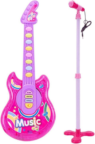 Guitarra Eléctrica Para Niños Set D Juegos Eproductor De Mp3