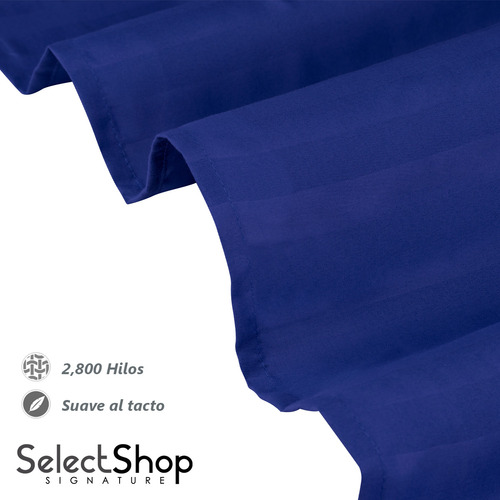Juego De Sabanas Individual 2,800 Hilos Egipcian Premium Color Navy blue