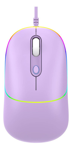 Mouse Fenisio, Con Cable/violeta/led/6400 Dpi