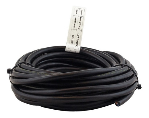Cable Tipo Taller Bipolar 2 X 2.5 Mm Pvc Negro X10m