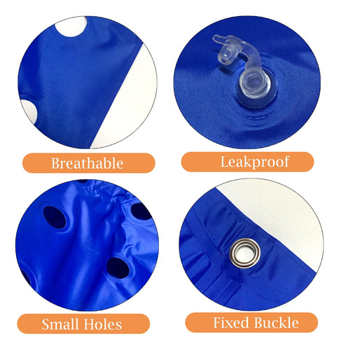 Cojín Inflable Antiescaras Bedridden Respaldo Completo Portá Azul