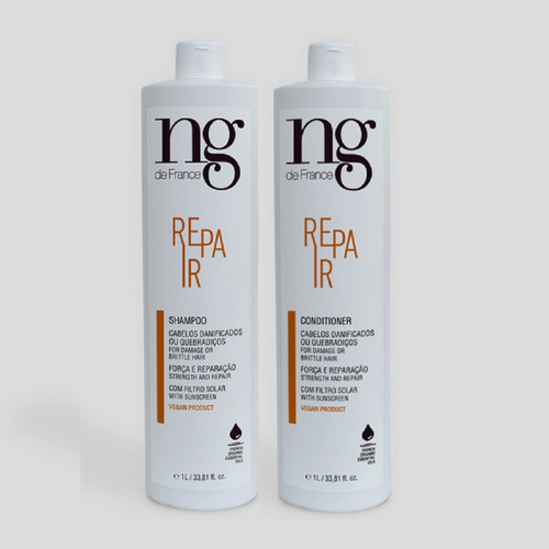 Ng De France Condicionador 1000ml + Shampoo Repair 1000ml