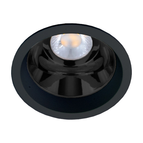 Downlight Redondo Round 70 Negro P/gu10 (no Inc.)