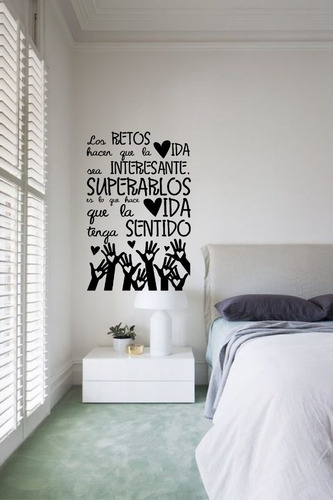 Imagen 1 de 2 de Los Retos De La Vida Hermoso Diseño Vinilo Decorativo