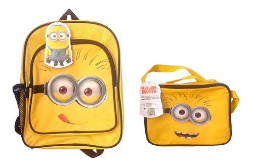 Mochila Minions 34cm Mas Lonchera Escolar  Bestoys