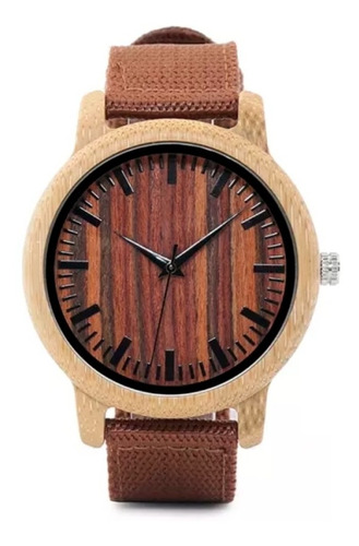 Reloj De Madera Grabado Personalizado Bobo Bird Correa Nylon