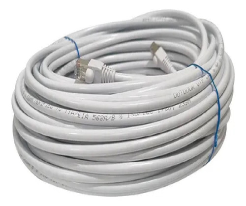 Cable Ethernet Cat 6 Exterior Blindado De 30 Metros Gigabit