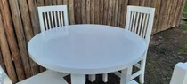 Comprar Mesa Redonda 1,20 Mts Mas 4 Sillas Laqueadas