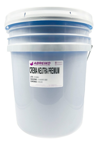  Crema Base Premium Sin Parabenos 18 Kilos Fragancia Sin fragancia Tipo de envase CUBETA DE POLIETILENO