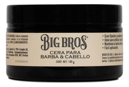 Cera Para Barba & Cabello Big Bros 100gr