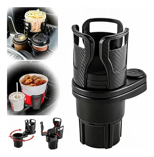 Suporte Veicular Ajustável Garrafa Copo Duplo Cuia Carro 360 Preto