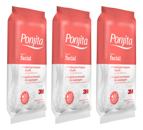 Esponja Facial Suave Ponjita 3pzas