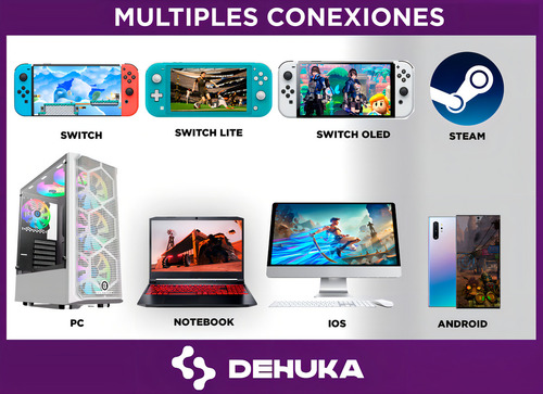 Joystick Compatible Nintendo Switch Oled con NFC Control PC Gamer Inalambrico USB y Android Dehuka