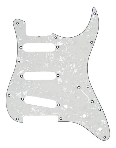 Pickguard Stratocaster Blanco Nacarado S-s-s Tricapa