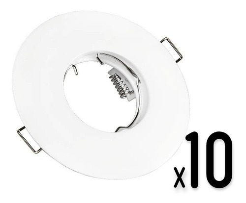 Spot Embutir Fijo Circular Aluminio 105mm Inyectado Blanco