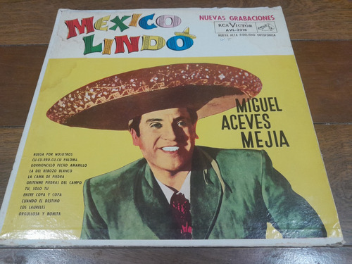 Lp Vinilo - Miguel Aceves Mejía - México Lindo - 1958 - Exc
