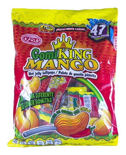 Paleta Dulce Gomita Enchilada Mango Chile Gomi King 47 Pzas