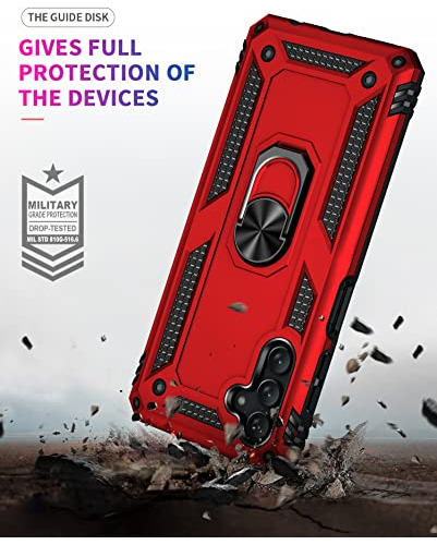 Funda Para Samsung Galaxy A13 5g Rojo Pc Duro Tpu Suave - 1