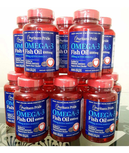 Omega 3 Fish Oil 1.000 Mg Puritan´s Pride 200 Softgels