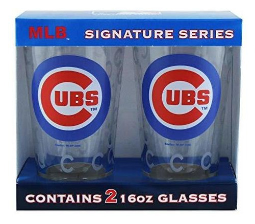 Boelter Brands Mlb Chicago Cubs Pint Glasssatin Etch 2 Unida