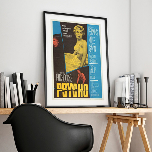 Cuadro Enmarcado Hitchcock Psycho Psicosis Peliculas Posters