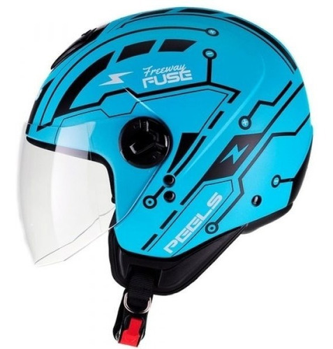 Capacete Freeway Fuse Azul E Preto Tamanho 56