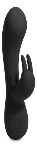 Conejo Vibrador Con Efecto Calor Dildo Recargable Lola Meibi Color Negro