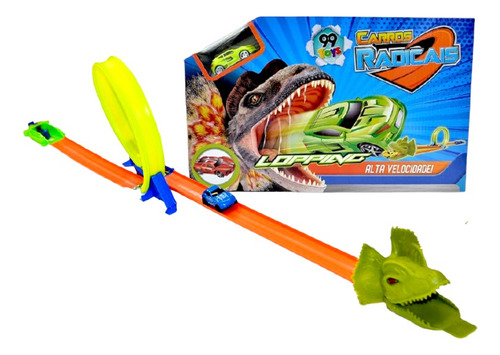 Pista Looping 360 Radical Tipo Hotwheels Carrinho Lançador