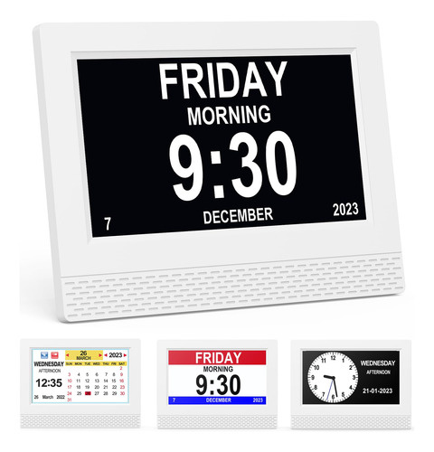 Senxingyan Digital Calendar Alarm Clock, 7 Hd Large Screen .
