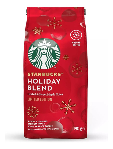 Nuevo! Cafe Molido Starbucks Holiday Blend Navidad Sin Tacc