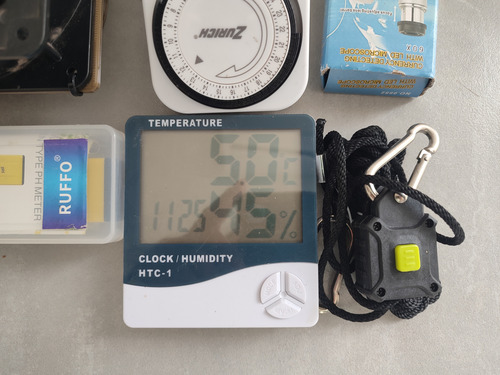 Led Ciclo Cultivo L72 + Medidor Ph + Termohigrometo + Cooler Violeta (Usado)