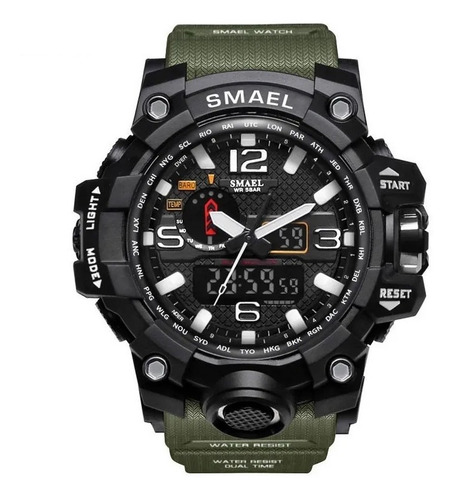 Relógio Militar Smael Analógico Shock Modelo 1545 Original