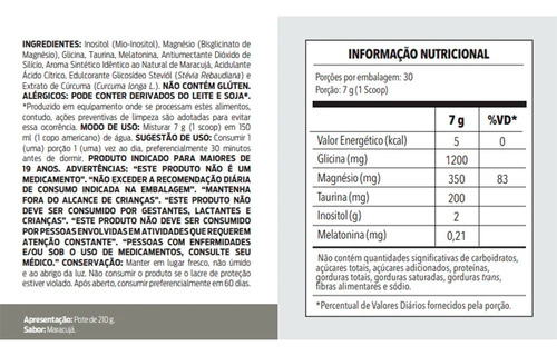 Magnésio & Inositol 210g - Bodyaction - Adoçado Com Stevia