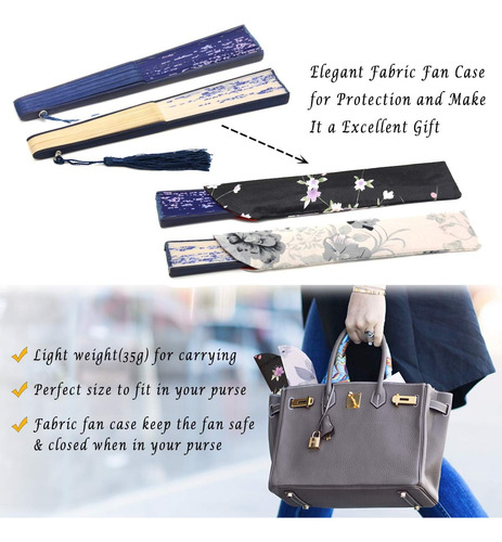 Abanico Plegable De Mano For Mujer, Abanico Chino Japonés