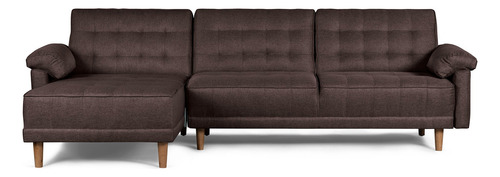 Sala Modular Landon Makora Beehive Memory Foam De Lino Color Chocolate
