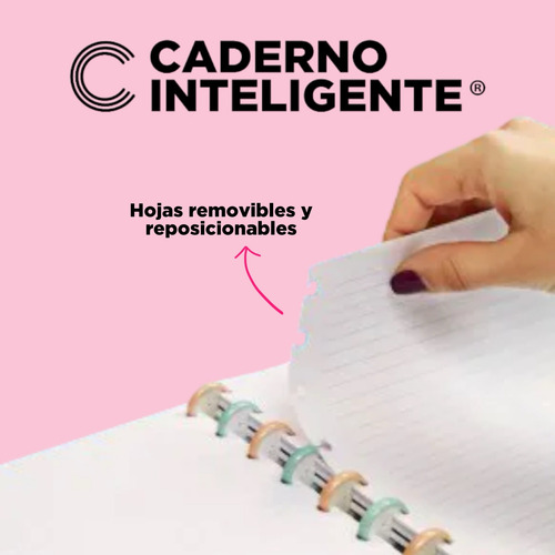 Cuaderno Inteligente ® Con Discos A4 80hs Removibles C.i Grey Glam