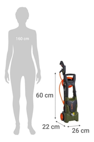 Hidrolavadora Electrica 1600w Alta Presión117 Bar Bauker