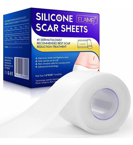 Kit Parche Silicón Rollo Reutilizable Y Gel Para Cicatrices