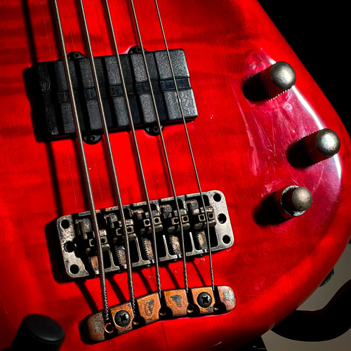 Baixo 5 Cordas Ativo Warwick Fortress Masterman Red Alemao (Usado)