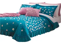 Comprar Colcha Valeryn Concord Microfibra Matrimonial Azul