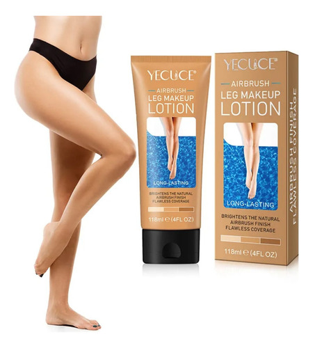 Loción Maquillaje Piernas Manchas Cicatrices Resistente Agua Brillo Medio