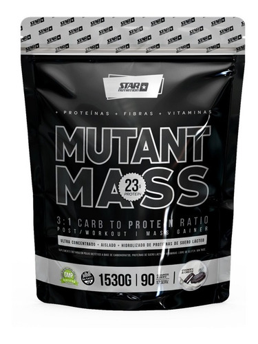 Suplemento en polvo Star Nutrition  Mutant Mass proteínas sabor cookies & cream en doypack de 1.53kg