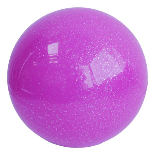 Balon Gimnasia Rítmica Silicona Liso Glitter Diámetro 18 Cm Color Fucsia