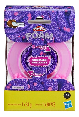 Play Doh Foam Cristales Brillantes 34g Hasbro Color Morado