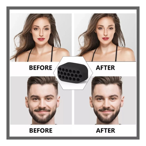Ejercitadores Para Cara, Cuello Y Mandíbula masticador silicona blanco negra gris ejercicio 7pc