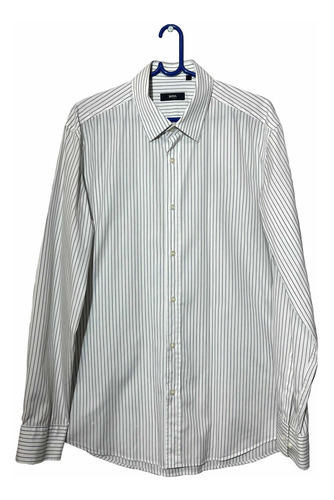 Camisa Blanca Rayada Hombres - Boss 42