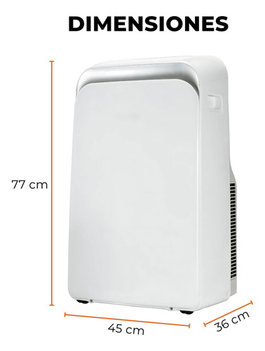 Aire Acondicionado Portatil Seasons 3 En 1 Frio 13500 Btu Color Blanco