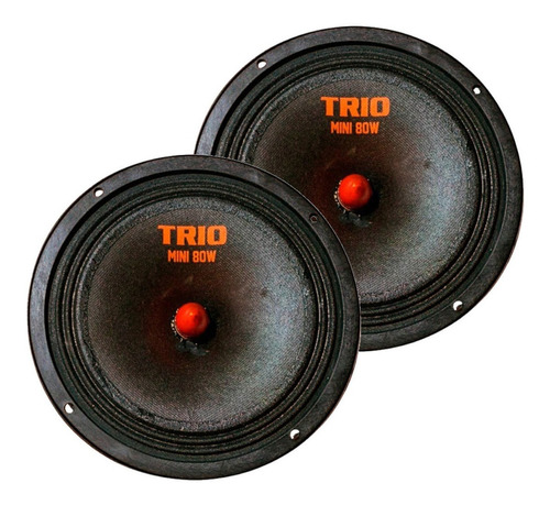 Kit 2 Woofer Mini Trio 6 Polegadas Magnum 80w Rms 4 Ohms